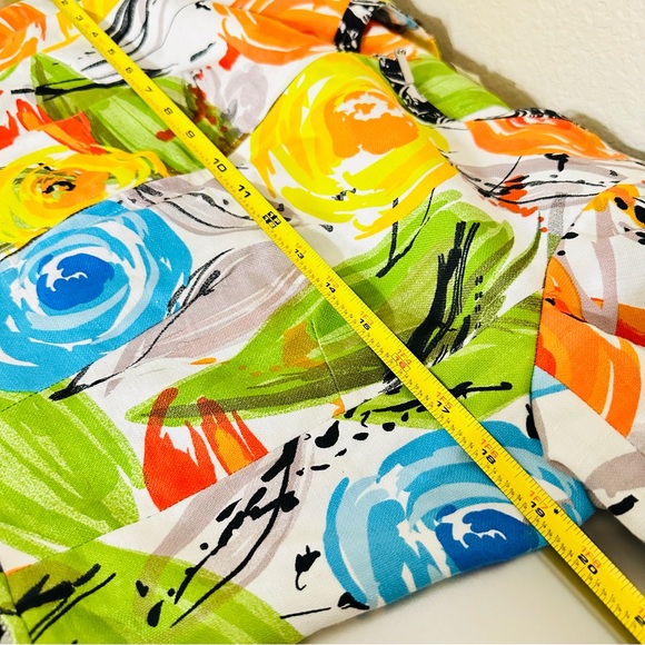 Peter Nygård Floral Zip Front Jacket Multicolor Painterly Print Size 10 - Picture 8 of 12